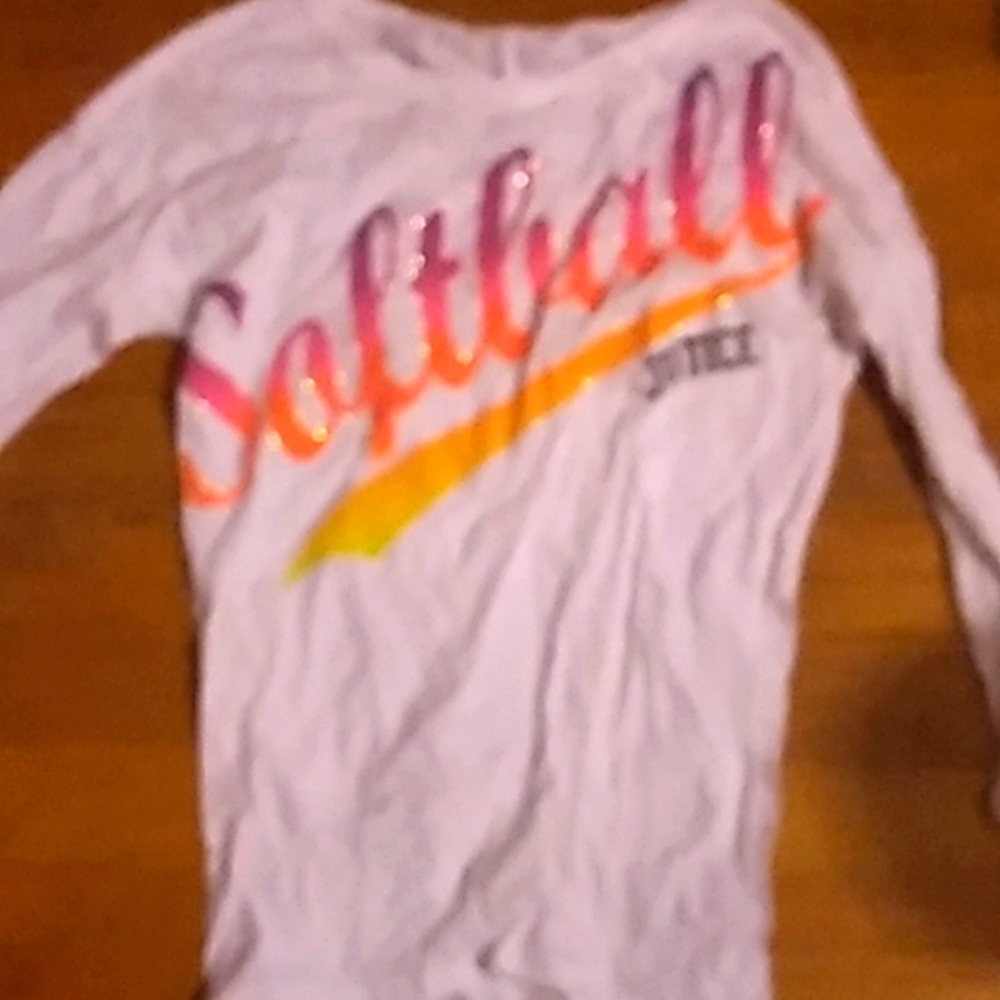 Softball justice white long sleaved shirt
